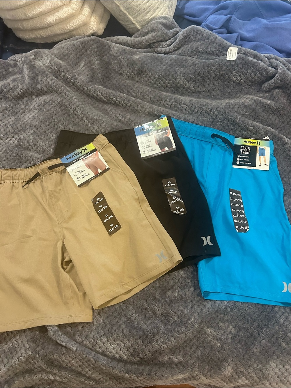 NWT 3 Pair of Hurley Boys Hybrid Shorts szXL $20 each